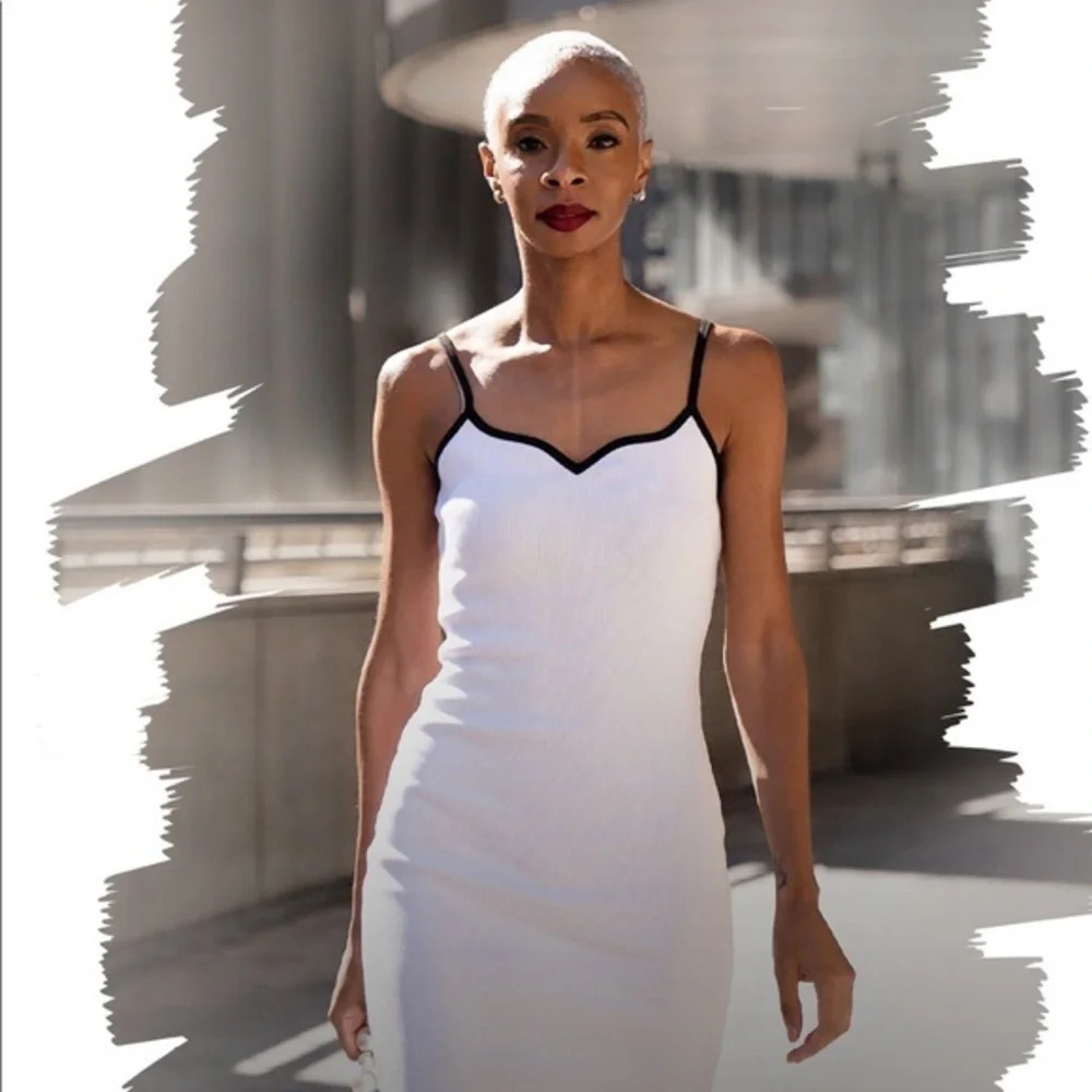 The Drop Women's White Bodycon Dress w/ Sweetheart Neckline by @signedblake (L)